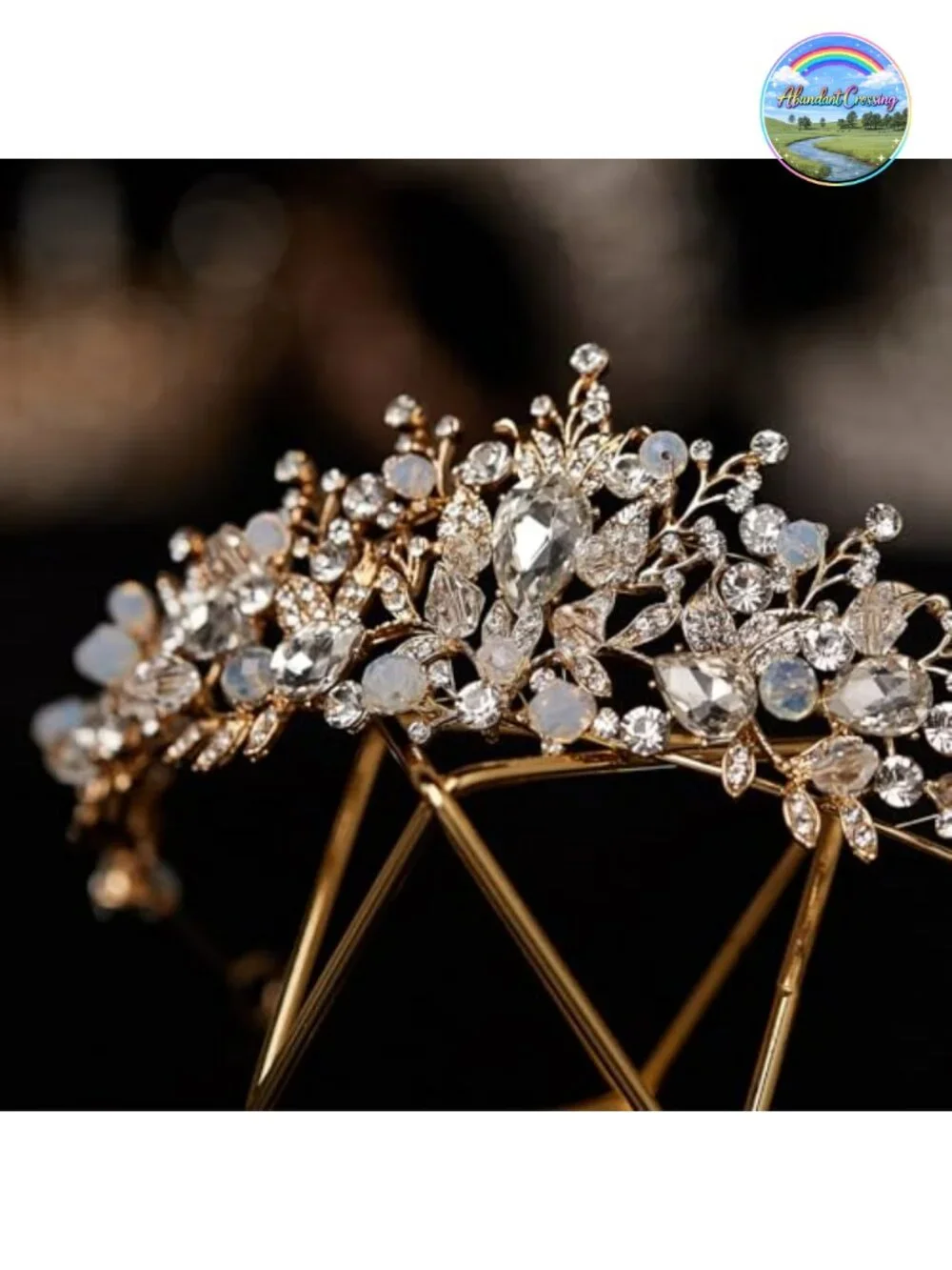 Crystal Metal Tiara for Wedding Bridal Queen Princess Crown Headpiece
